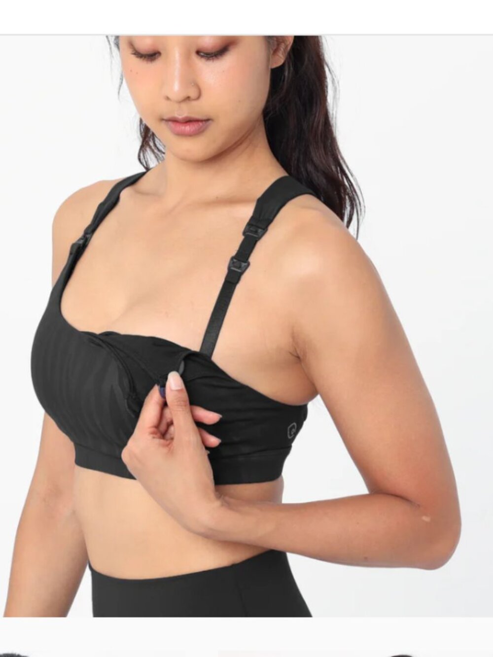 Sweat and Milk LLC Venice high-impact nursing sports bra black tiger Print sz M